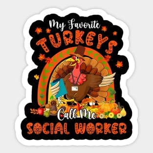 I TEach the cutest turkeys Sticker